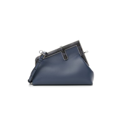 FENDI SHINY NAPPA SNAKESKIN SMALL FENDI FIRST MIRTO 8BP129AGWRF04QL (26*18*9.5cm)